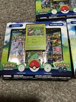3 Pokemon Go Pin Collection Box Lot Bulbasaur Charmander Squirtle Factory Sealed - Image 4