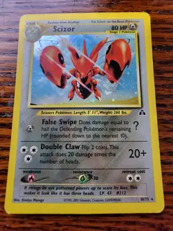 MP Pokemon TCG Scizor Neo Discovery 10/75 Holo Unlimited Holo Rare - Image 1