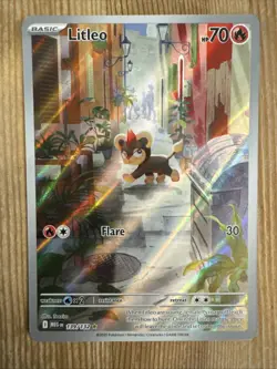 Litleo 139/132 Illustration Rare (IR) Full Art Holo Pokemon Mega Evolution NM - Image 1