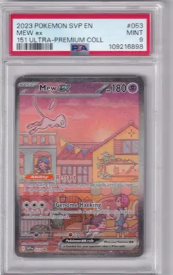2023 POKEMON SVP EN-SV BLACK STAR PROMO 151 ULTRA-PREM COLL #053 MEW EX PSA 9 - Image 1