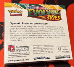 Pokemon TCG Sword & Shield EVOLVING SKIES Booster Box Sealed - Image 2