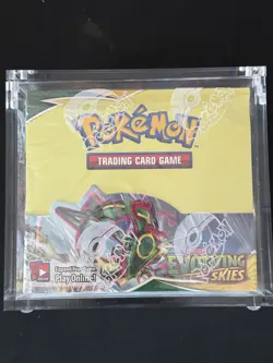 Pokemon Evolving Skies Booster Box Sword & Shield FACTORY SEALED in acrylic case - Image 1