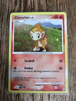 Pokemon Chimchar 76/130 Diamond and Pearl Cosmos Holo Rare LP - Image 1