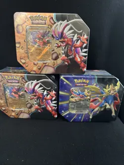 Pokemon Slashing Legends Zacian & Koraidon Pokemon Tins Set 3 - Image 1