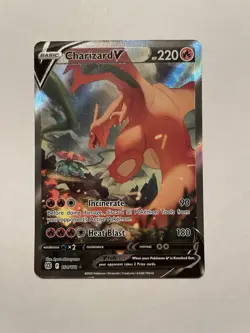 Pokemon TCG SWSH09 Brilliant Stars Charizard V Alternate Full Art 154/172 - Image 1