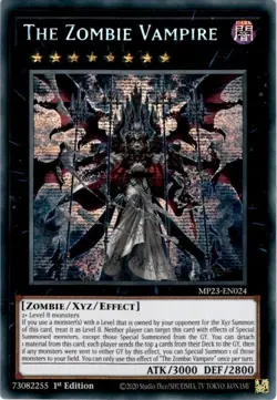 The Zombie Vampire - MP23-EN024 Secret Rare 1st Edition YuGiOh TCG Card - Image 1