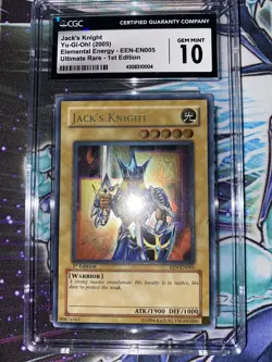 Yugioh Jack's Knight Elemental Energy 1st Edition Ultimate Rare EEN-EN005 CGC 10 - Image 3