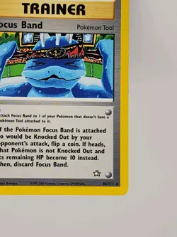 Focus Band 86/111 Rare Non-Holo Neo Genesis Set Pokemon Trainer Card LP - Image 5