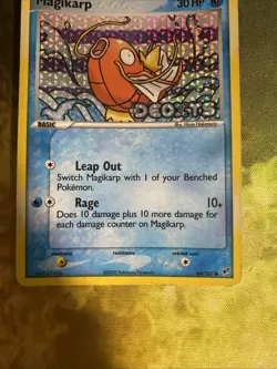 Pokemon TCG Magikarp EX Deoxys stamped 64/107 Reverse Holo Card - Image 3