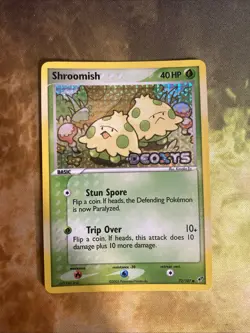Pokemon TCG 2005 Shroomish 72/107 EX Deoxys Reverse Holo Rare Stamped Card - Image 1