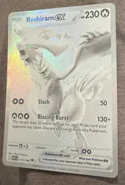 Reshiram ex - White Flare (173/086) - Black White Rare Pokemon Card - Holofoil - Image 5