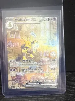 Pokemon TCG Alakazam EX 151 Holo Card Scarlet & Violet 201/165 - Image 1