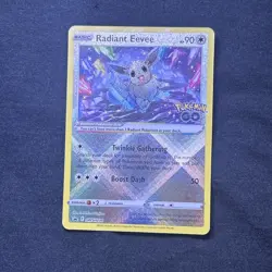 2022 Pokemon Radiant Eevee Black Star Promo Pokemon Go SWSH230 Card NM - Image 1