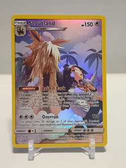 Stoutland & Cheren 248/236 Cosmic Eclipse NM Trainer Secret Rare Pokemon Card - Image 1