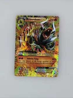 Pokemon TCG Mega-Houndoom-EX Holo Rare Card Breakthrough 22/162 - Image 1