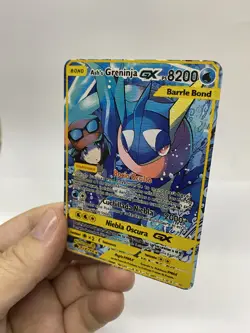 Ash's Greninja GX Gold Metal Pokemon Card-Collectible Gift Display！PRETTY - Image 2