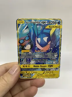Ash's Greninja GX Gold Metal Pokemon Card-Collectible Gift Display！PRETTY - Image 3