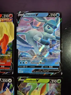 COMPLETE EEVEELUTIONS V 9 Card Set Pokemon TCG NM English Eevee - Image 4