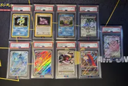 PSA POKEMON LOT 9 PSA GRADED CARDS GYRADOS, PIKACHU, SQUIRTLE, DITTO 1ST ED❗ - Image 1