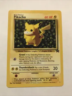 Pokemon "Ivy" PIKACHU Card BLACK STAR PROMO Set #1 Wizard of the Coast League NM - Image 1