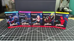 2025 NYCC Magic: The Gathering Spider-man Welcome Deck Complete Set Of 5 - Image 1