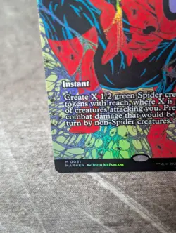 MTG, Arachnogenesis (#0031), Marvel Universe, Foil, NM Full Art Mythic - Image 3