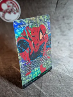 MTG, Arachnogenesis (#0031), Marvel Universe, Foil, NM Full Art Mythic - Image 4