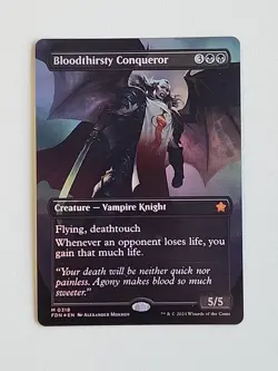 MTG Bloodthirsty Conqueror (Borderless) Foundations Foil NM English 318 - Image 1