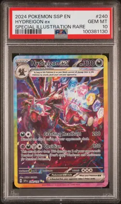 2024 POKEMON SSP EN-SURGING SPARKS SPECIAL ILLUSTRATION RARE HYDREIGON EX PSA 10 - Image 1