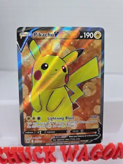Pikachu V Full Art 157/172 Ultra Rare Pokemon Card Brilliant Stars NM - Image 1