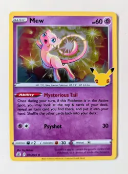 Pokemon Celebrations - Mew Holo Rare 011/025 - 25th Anniversary Set - Pack Fresh - Image 1