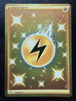 Pokemon Gold Lightning Energy Evolving Skies 235/203 Holo Secret Rare (NM) - Image 1