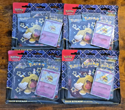 LOT of 4 Pokemon Paldean Fates Tech Sticker 3 Booster Packs - Greavard 172069_8 - Image 1