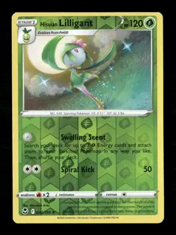 Hisuian Lilligant Reverse Holo Rare SWSH12: Silver Tempest 010/195 LP Pokemon LP - Image 1