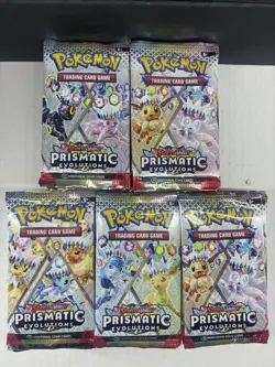 50x Pack LOT of Pokemon TCG S&V Prismatic Evolutions Sealed Booster Packs SEALED - Image 1