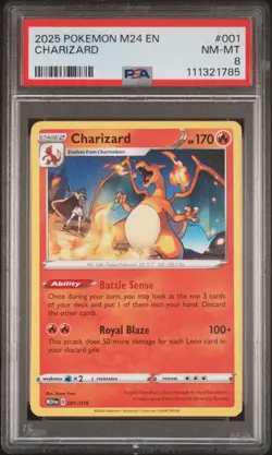 2025 POKEMON M24 EN-MCDONALD'S COLL #001 CHARIZARD PSA 8 - Image 1