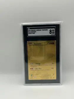Reshiram Full Art Secret Rare Legendary Treasures Holo Gold Card 114/113 SGC 8 - Image 1
