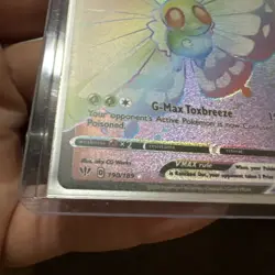 Pokemon TCG Butterfree VMAX Darkness Ablaze Card 190/189 Secret Rare Holo - Image 3