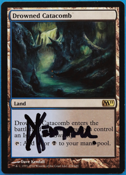 Drowned Catacomb Magic 2011 / M11 NM Land Rare SIGNED CARD (504995) ABUGames - Image 1