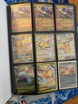 Pokemon Card Full Binder 396 NM Cards Ultra Rare Ex Full Arts Pokeballs V Vmax - Image 1