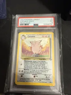 Pokemon TCG Clefable Prerelease Holo Rare Card 01/64 WOTC Promo Jungle - Image 1