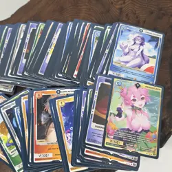 VCard TCG Bulk Lot ~4" Stack Commons Waifu Anime Style Sinder Trading Cards - Image 2