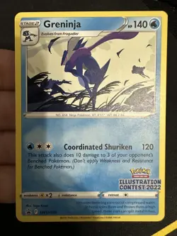 Pokemon TCG - Greninja Illustration Contest 2022 - SWSH305 - SWSH Promo Card NM - Image 1