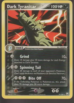 Dark Tyranitar 19/109 Team Rocket Returns Non-Holo Rare Pokemon Card TCG - Image 1