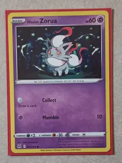 Hisuian Zorua Pokemon Trading Card Game 075/196 Swsh11: Lost Origin Regular - Image 1