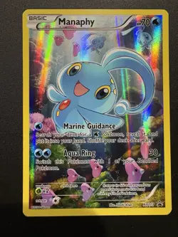 Pokemon TCG Manaphy XY113 Full Art Holo Card Black Star Promos - Image 1