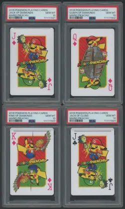Lot (14) 2016 Pokemon Playing Cards Mario Pikachu Sequential Set Mostly PSA 10 - Image 2