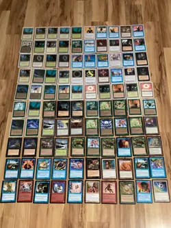 Lot 100 Old Vintage Magic Gathering Cards Collection - Image 1