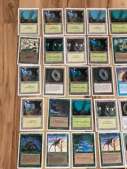 Lot 100 Old Vintage Magic Gathering Cards Collection - Image 4