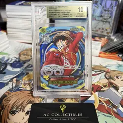 BGS 10 Monkey D. Luffy SR Premium Card Collection One Piece Day 2024 OP07-109 - Image 1